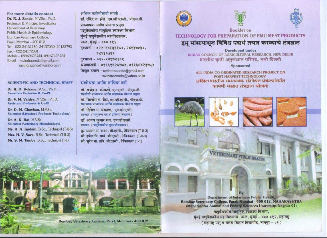 Booklet On Emu Meat Product